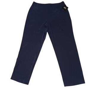 SAG HARBOR WOMEN'S SIZE 14 DARK BLUE COMFORT STRETCH DRESS PANTS.